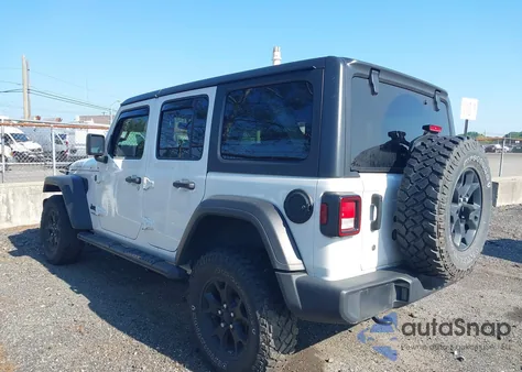 2021 Jeep Wrangler Unlimited Willys 4X4 из США, поврежденный, VIN 1C4HJXDN7MW562219